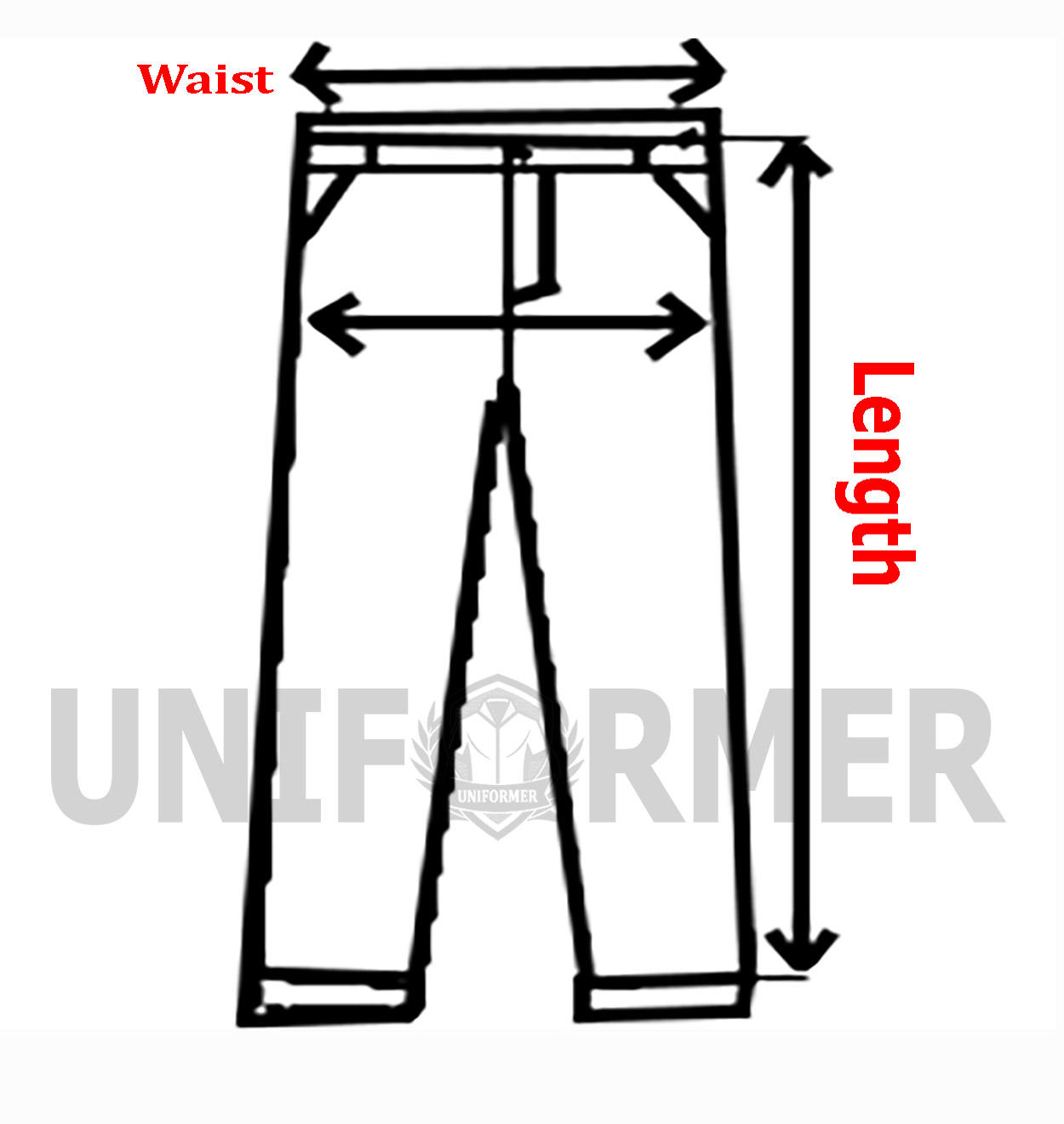 size guide uniformer pants
